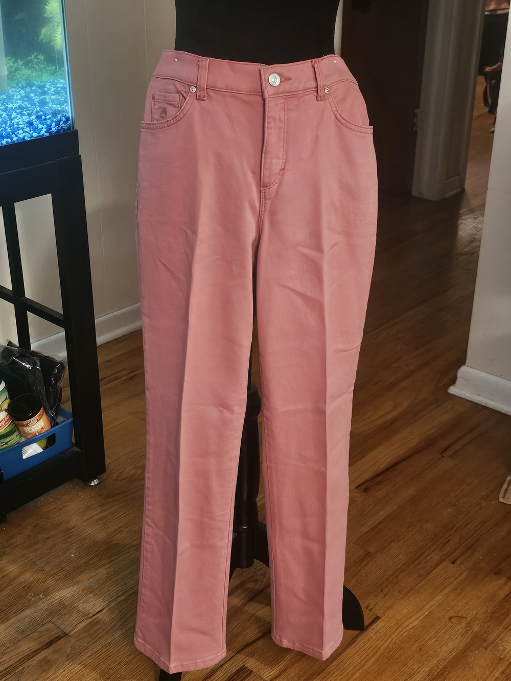 Gloria Vanderbilt "Amanda" Straight Leg Jeans in Dusty Rose